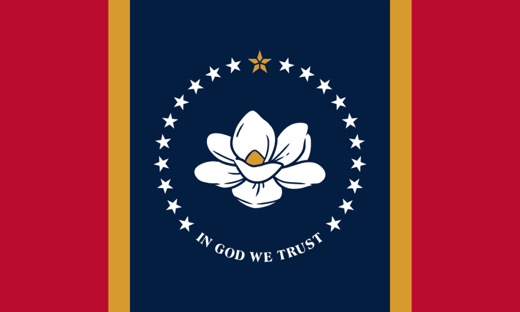 The flag of mississippi.